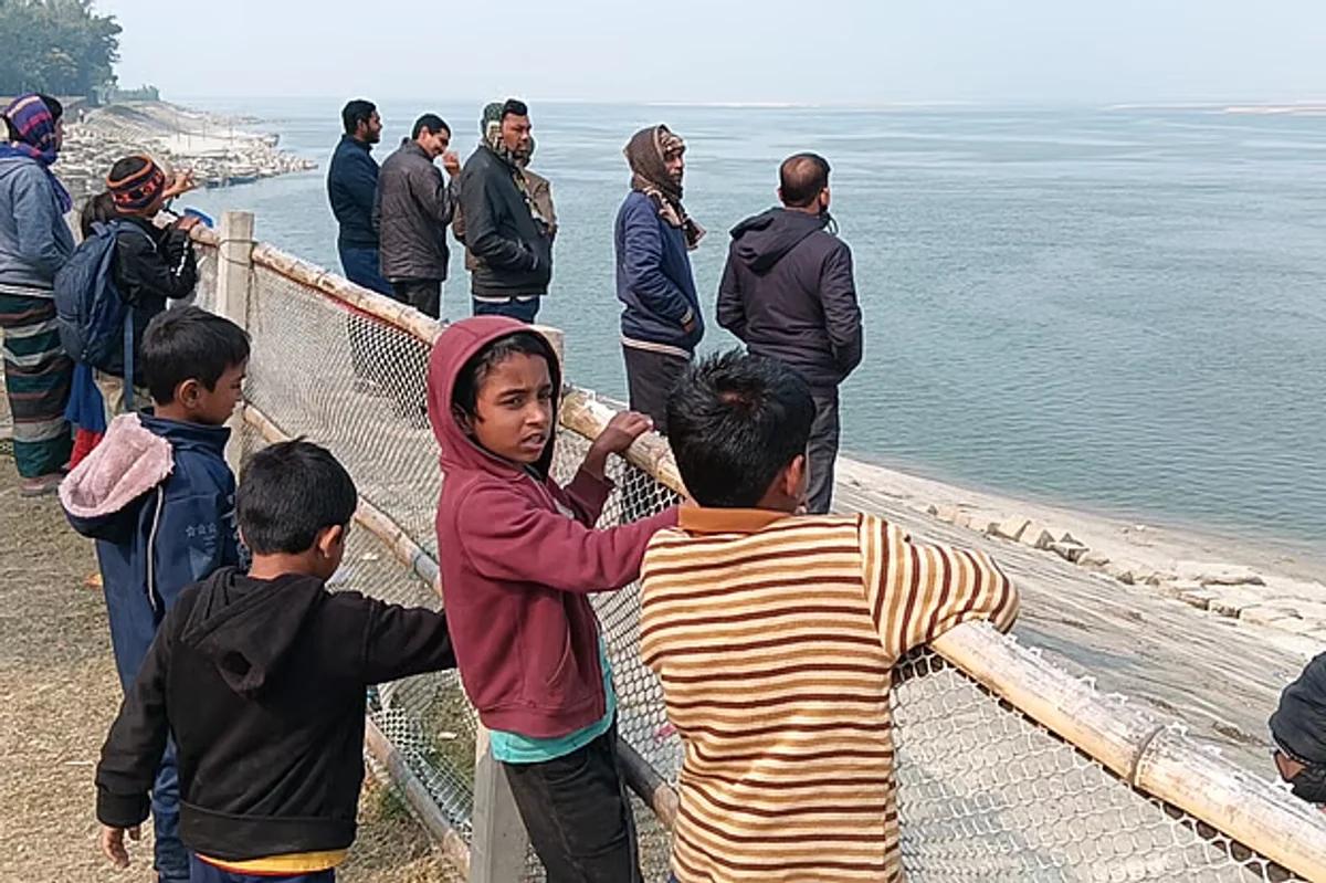 Crowds gather to see crocodile in Padma in Rajbari, forest officials warn