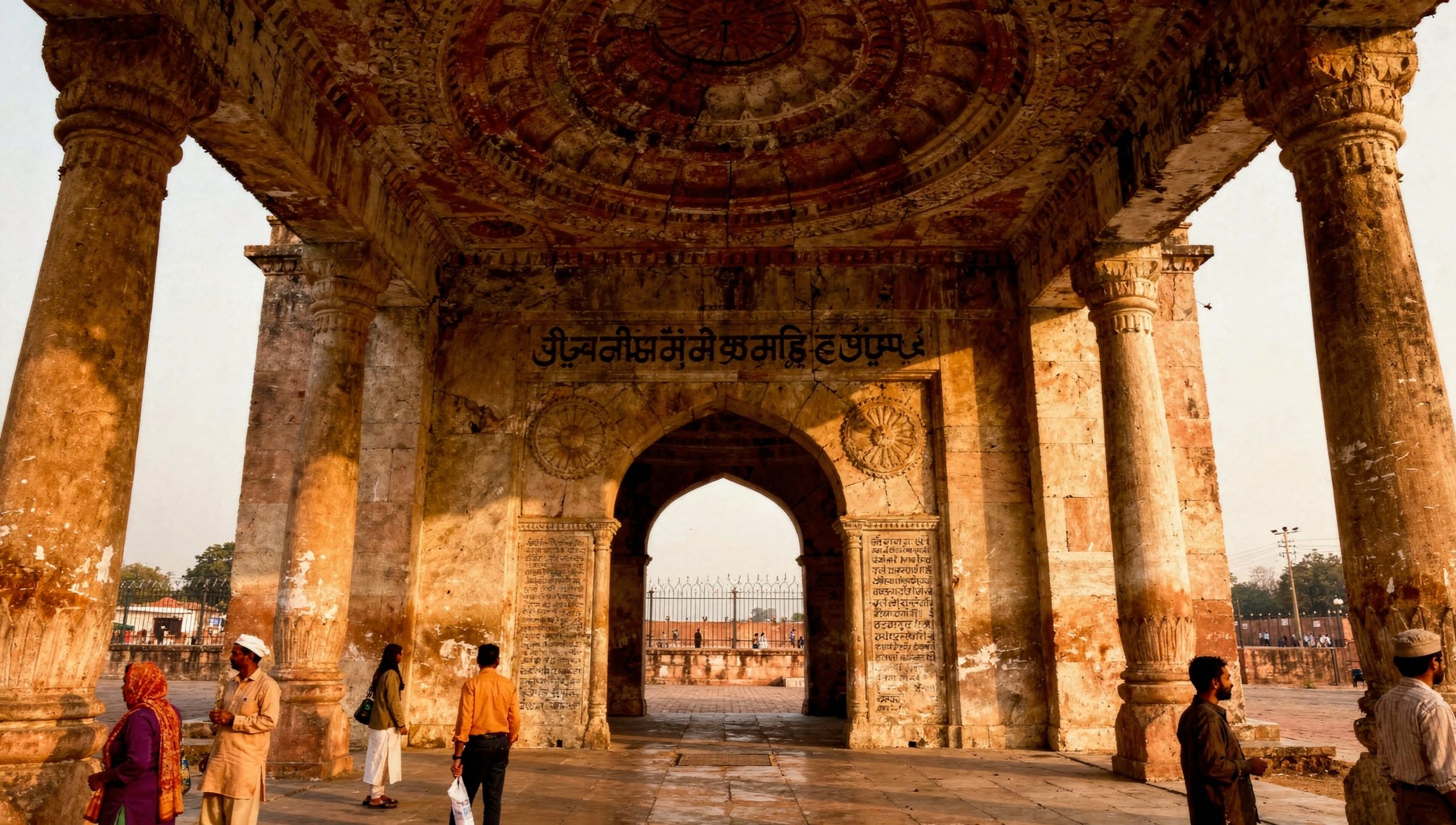 Historic Bhojshala / Kamal Maula mosque exterior in Dhar.
