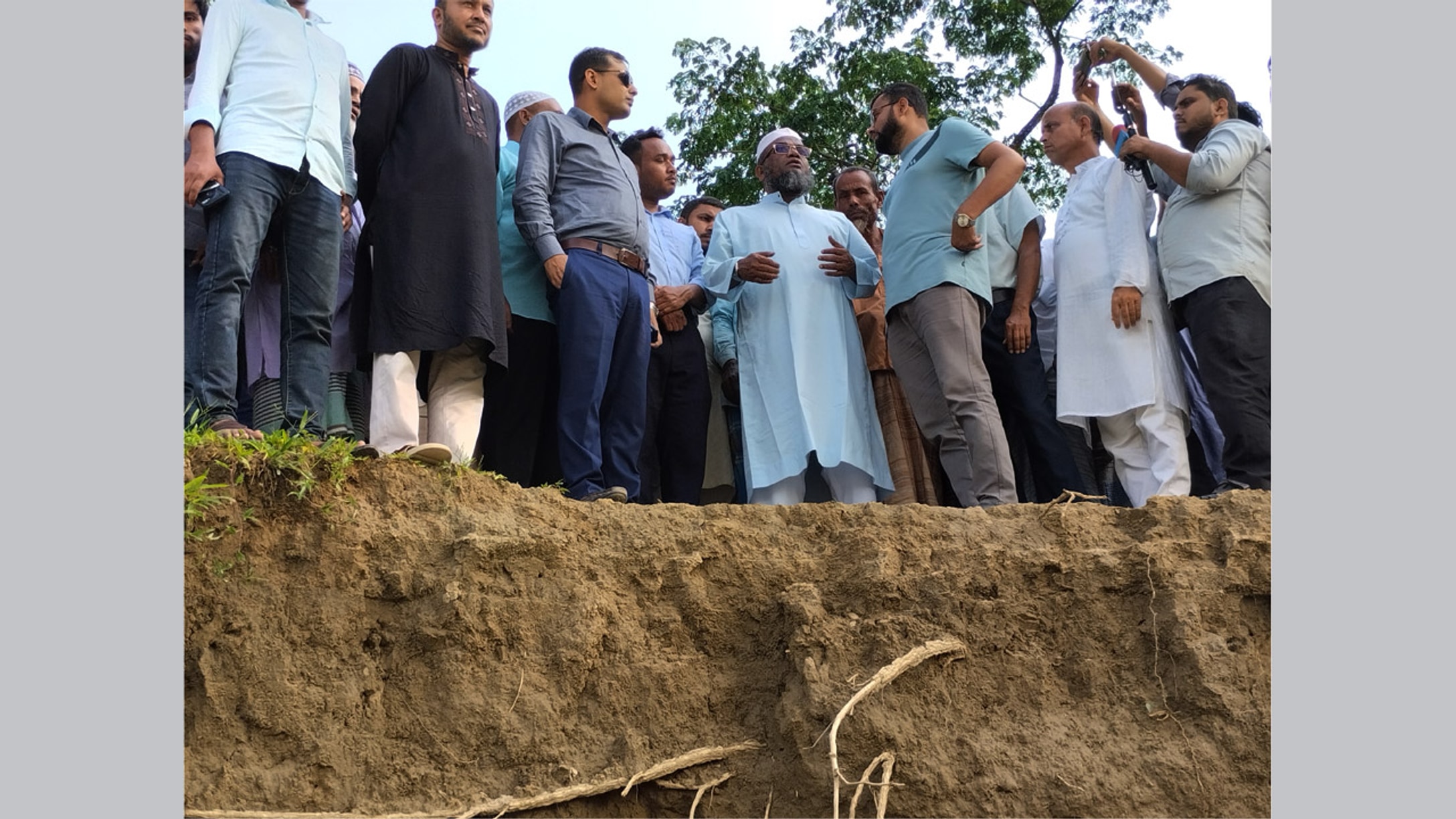 MP Mufti Abul Hasan visits river erosion areas in Jakiganj-Kanaighat