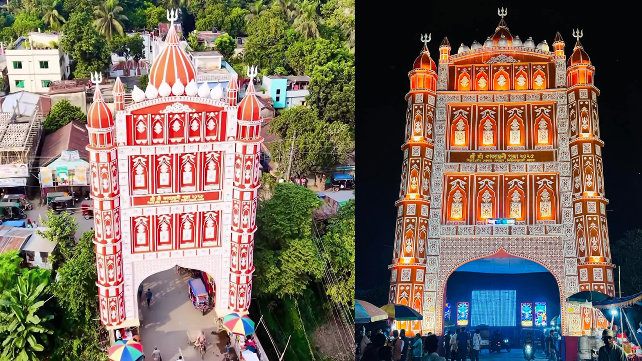 90-foot gate draws crowds at Magura's Katyayani Puja