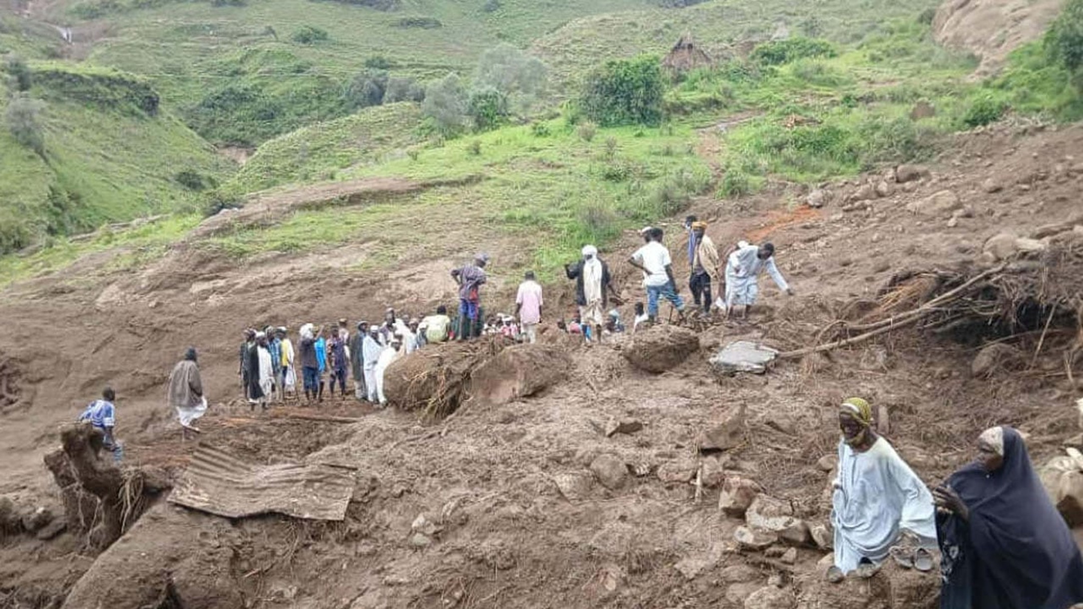 Landslide wipes out village in western Sudan, killing at least 1,000
