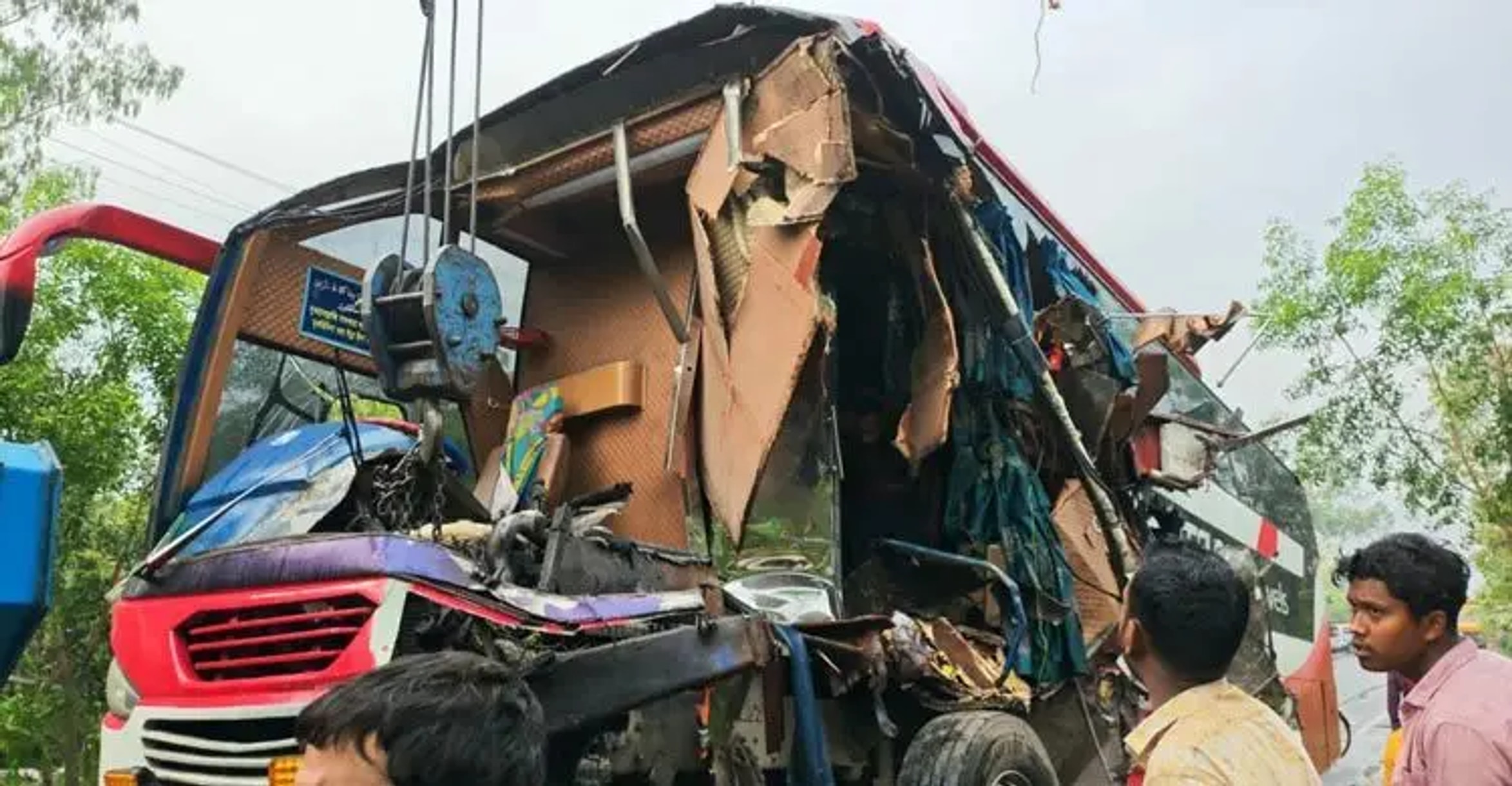 Two killed as sleeper bus rams parked truck in Dinajpur