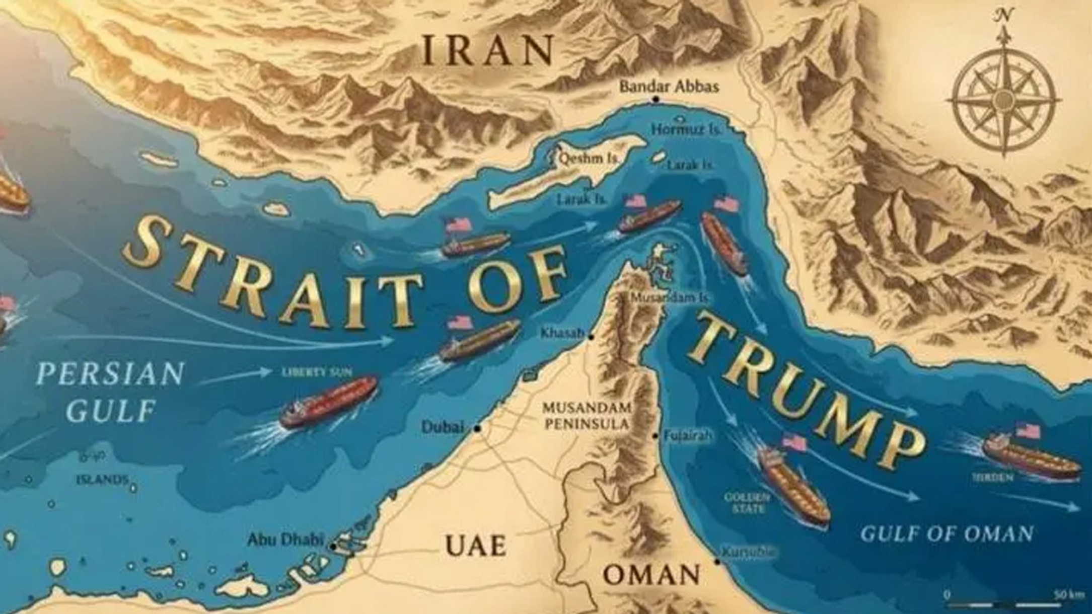 Trump renames Strait of Hormuz after himself