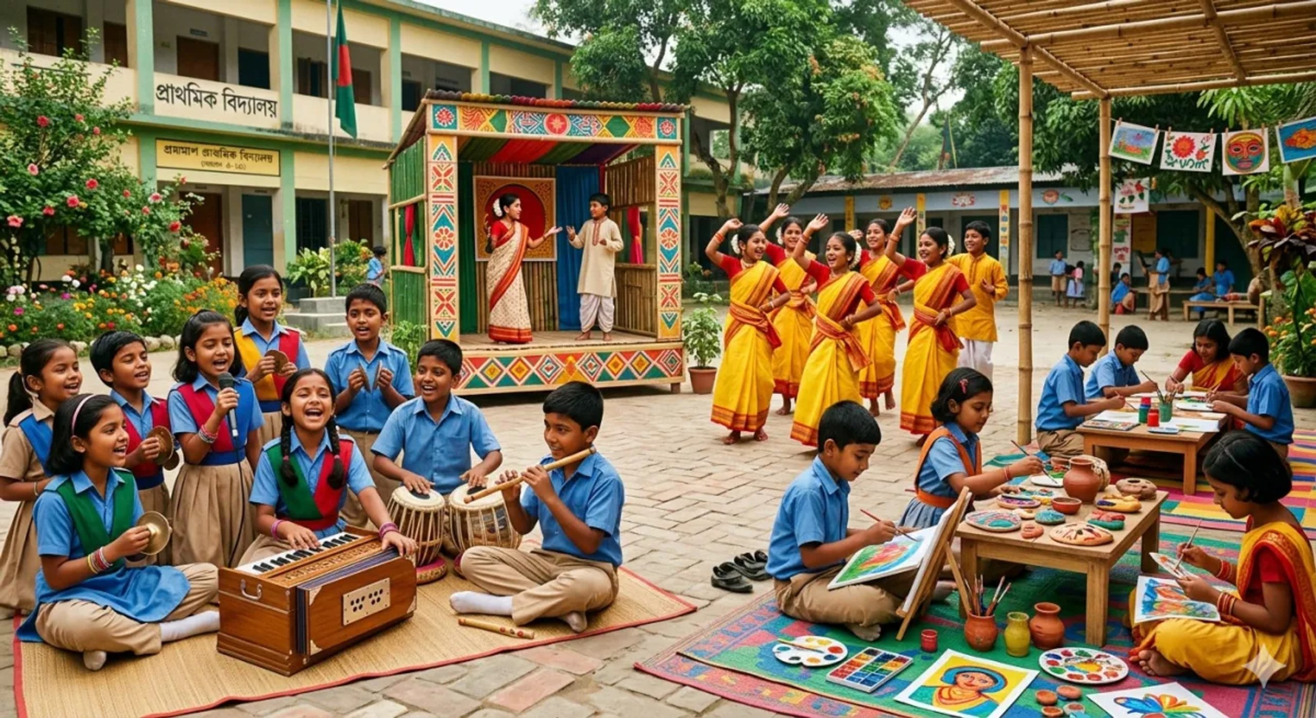 প্রাথমিক শিক্ষায় যুক্ত হচ্ছে সংগীত ও নাট্যকলা