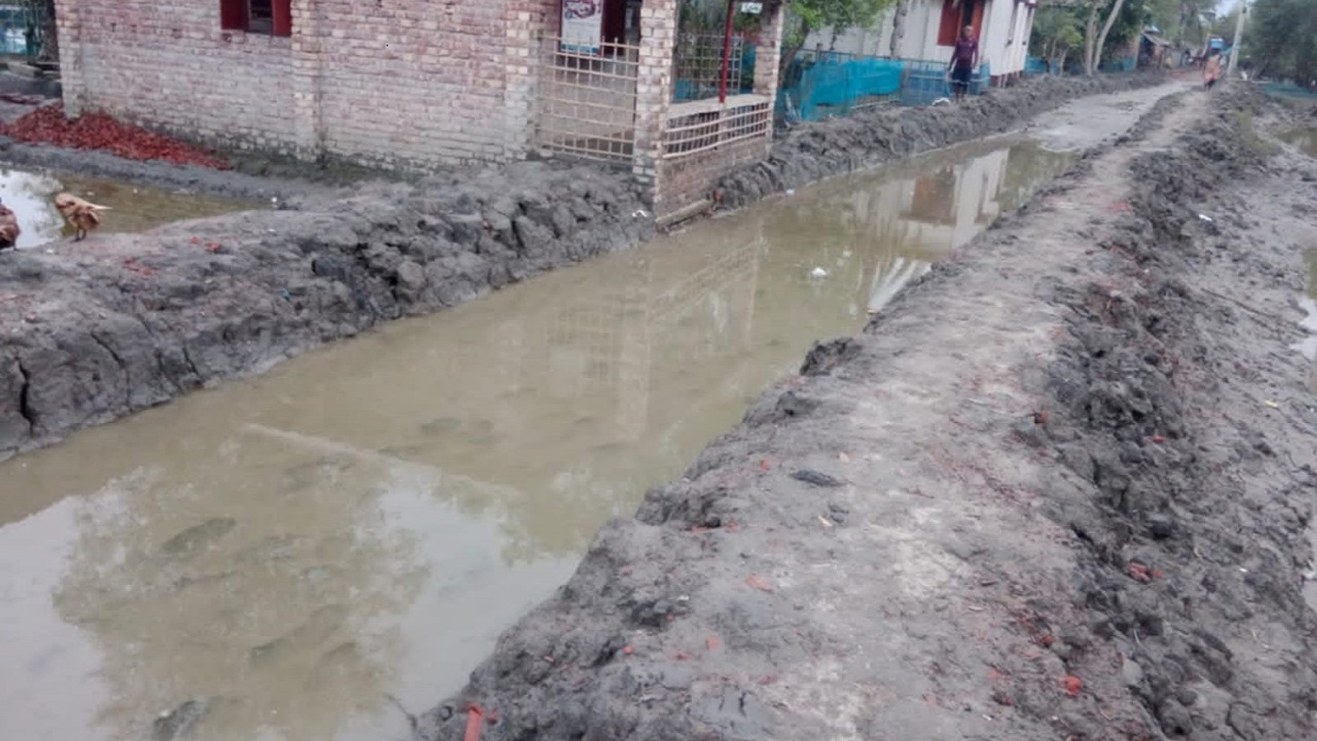 Road project delay in Paikgachha leaves residents wading through floodwater