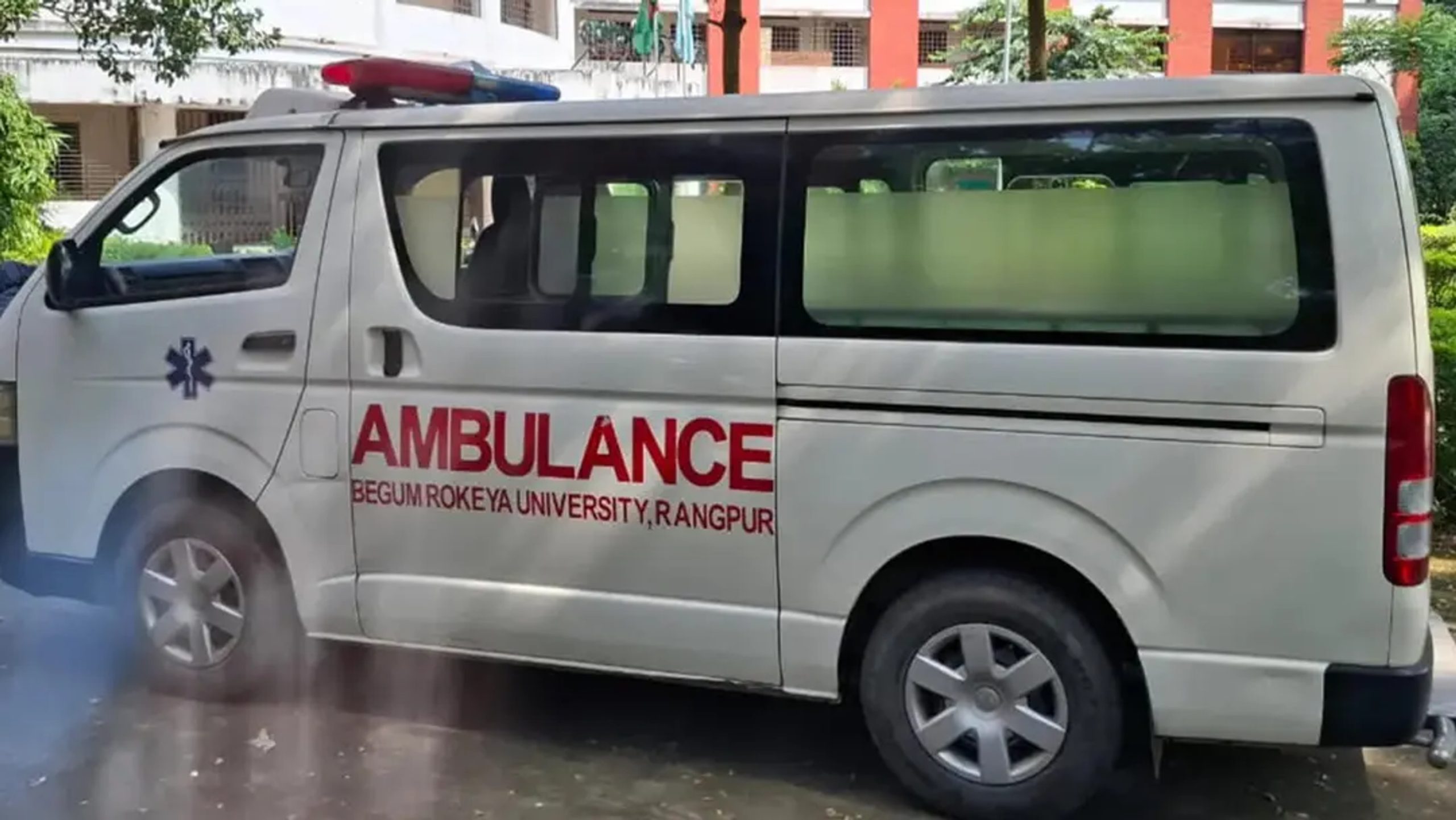 Begum Rokeya University ambulance halted over fuel shortage, students protest