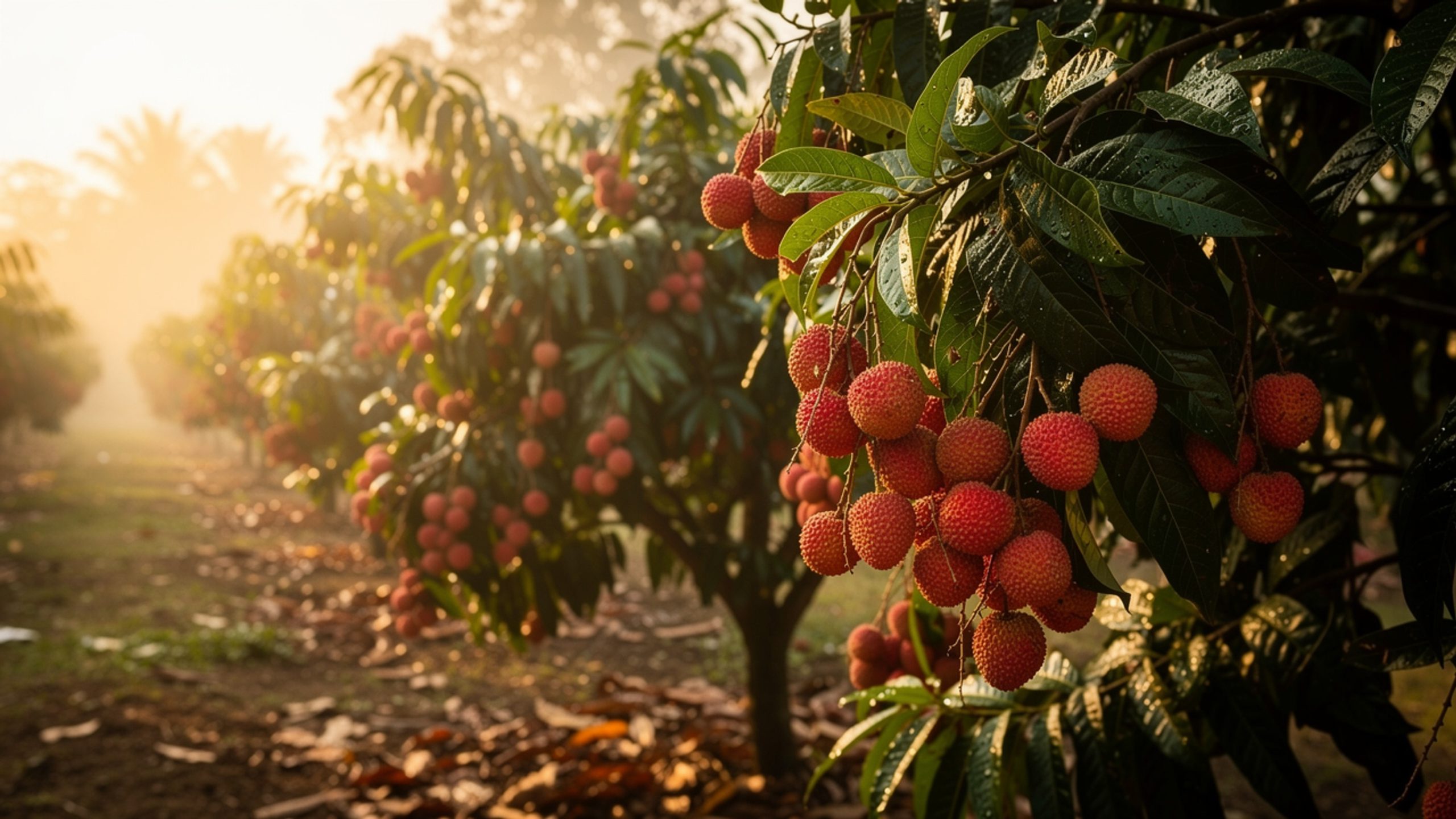 Illustration: tropical fruit orchard