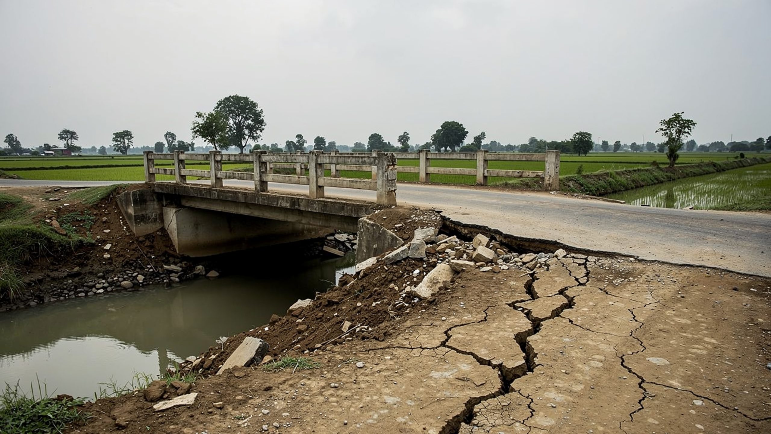কিশোরগঞ্জে সংযোগ সড়কে ধসের প্রতীকী ছবি