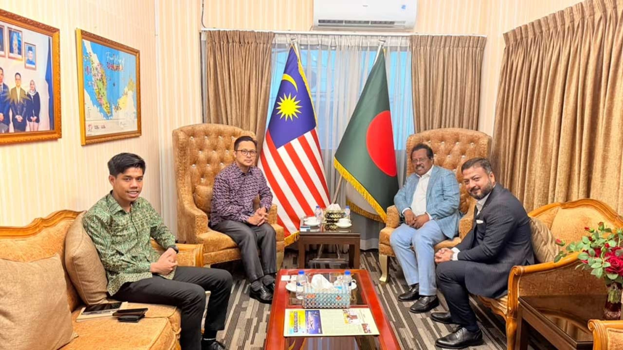 গলফের উন্নয়নে মালয়েশিয়ার হাইকমিশনারের সাথে বিপিজিএ সভাপতির বৈঠক